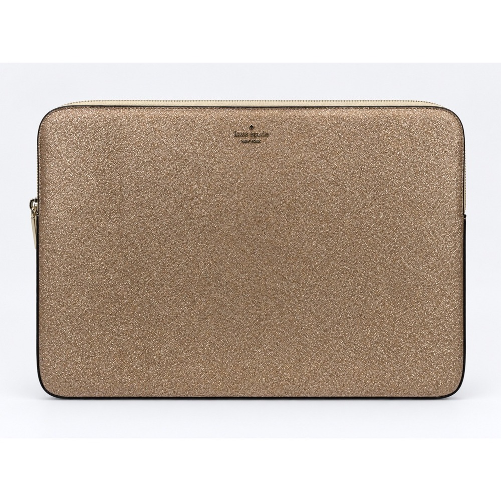 Kate Spade Rose Gold Glitter Laptop Sleeve 15" Zip Case Officecore Glam